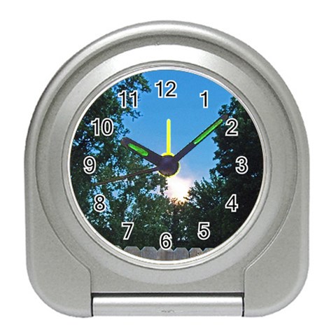 Coming Sunset Accented Edges Desk Alarm Clock from ArtsNow.com Front