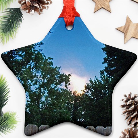 Coming Sunset Accented Edges Star Ornament (Two Sides) from ArtsNow.com Back