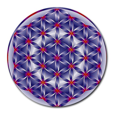 Life Flower Round Mousepad from ArtsNow.com Front