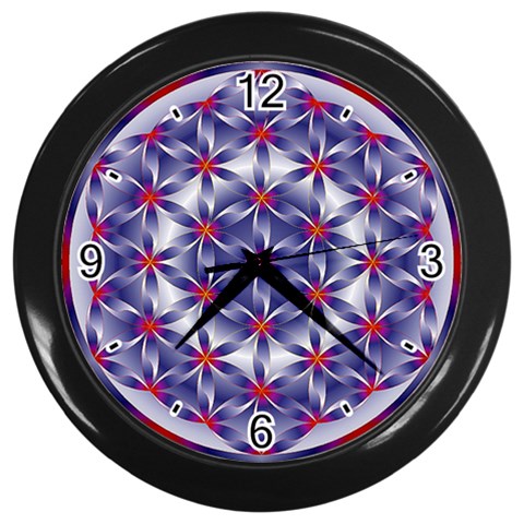 Life Flower Wall Clock (Black) from ArtsNow.com Front