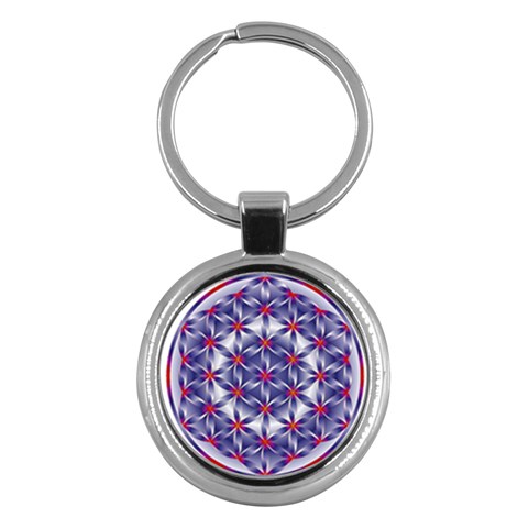 Life Flower Key Chain (Round) from ArtsNow.com Front