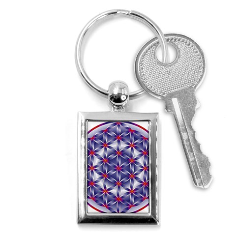 Life Flower Key Chain (Rectangle) from ArtsNow.com Front