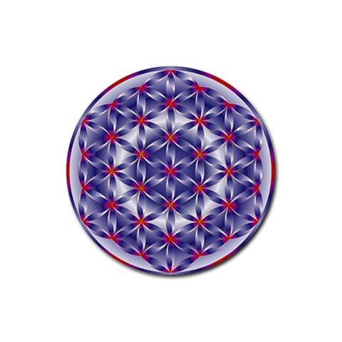 Life Flower Rubber Coaster (Round) from ArtsNow.com Front