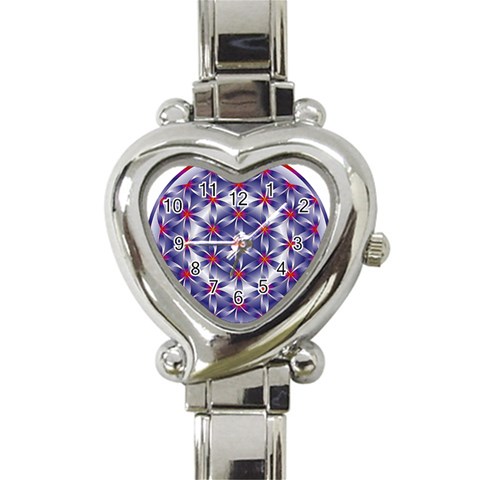 Life Flower Heart Italian Charm Watch from ArtsNow.com Front