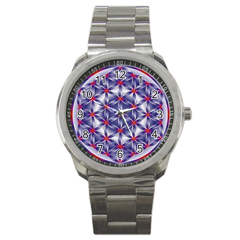 Life Flower Sport Metal Watch from ArtsNow.com Front