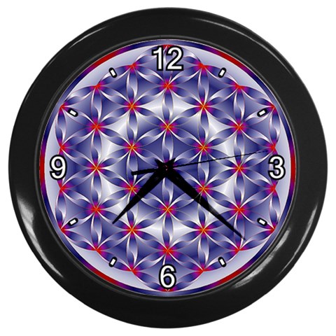 Life Flower Wall Clock (Black) from ArtsNow.com Front