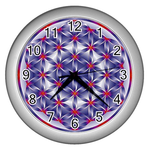 Life Flower Wall Clock (Silver) from ArtsNow.com Front