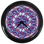 Life Flower Wall Clock (Black)