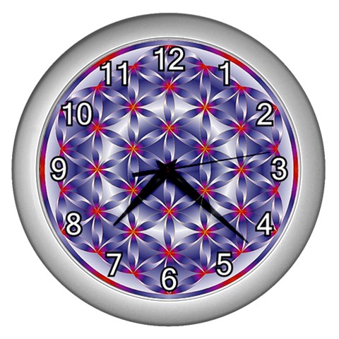 Life Flower Wall Clock (Silver) from ArtsNow.com Front