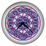 Life Flower Wall Clock (Silver)