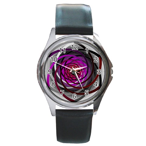 Golden Ratio Round Metal Watch from ArtsNow.com Front