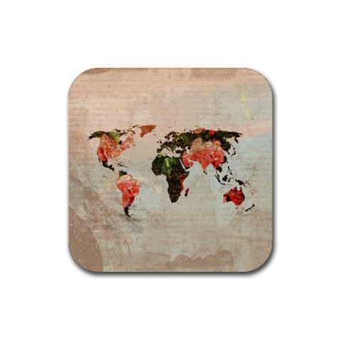 Vintageworldmap1200 Drink Coaster (Square) from ArtsNow.com Front