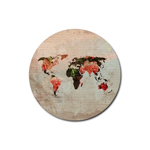 Vintageworldmap1200 Drink Coaster (Round) from ArtsNow.com Front