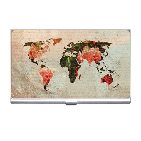 Vintageworldmap1200 Business Card Holder from ArtsNow.com Front