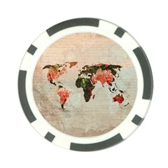 Vintageworldmap1200 Poker Chip (10 Pack) from ArtsNow.com Back