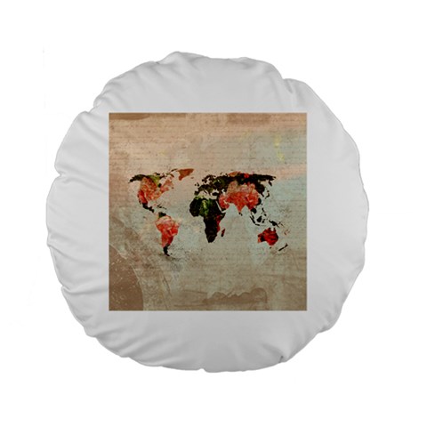 Vintageworldmap1200 15  Premium Round Cushion  from ArtsNow.com Front