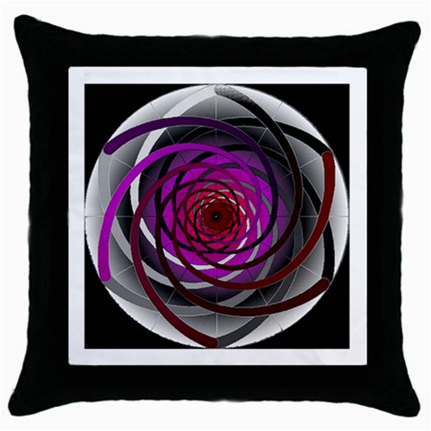 Golden Ratio Throw Pillow Case (Black) from ArtsNow.com Front