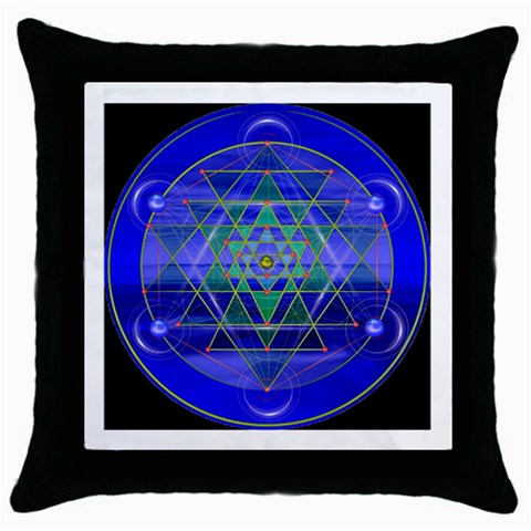 Grailcode Throw Pillow Case (Black) from ArtsNow.com Front