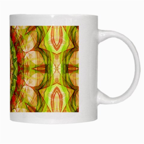 Red Green Apples Mandala White Coffee Mug from ArtsNow.com Right