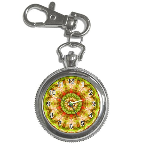 Red Green Apples Mandala Key Chain Watch from ArtsNow.com Front