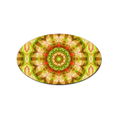 Red Green Apples Mandala Sticker 10 Pack (Oval) from ArtsNow.com Front