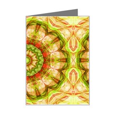 Red Green Apples Mandala Mini Greeting Card from ArtsNow.com Left