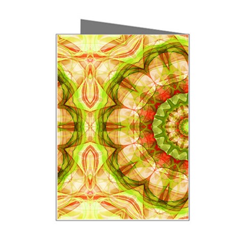 Red Green Apples Mandala Mini Greeting Card from ArtsNow.com Right