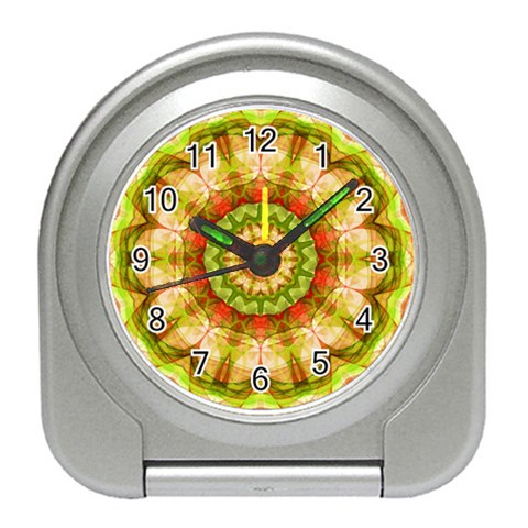 Red Green Apples Mandala Desk Alarm Clock from ArtsNow.com Front