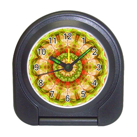 Red Green Apples Mandala Desk Alarm Clock from ArtsNow.com Front