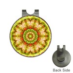 Red Green Apples Mandala Hat Clip with Golf Ball Marker