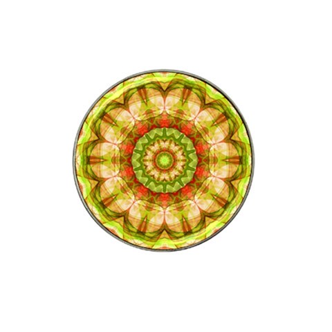 Red Green Apples Mandala Golf Ball Marker 4 Pack (for Hat Clip) from ArtsNow.com Front