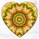 Red Green Apples Mandala Jigsaw Puzzle (Heart)