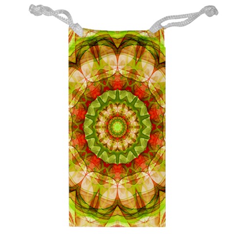 Red Green Apples Mandala Jewelry Bag from ArtsNow.com Front