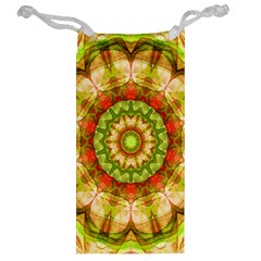 Red Green Apples Mandala Jewelry Bag from ArtsNow.com Back