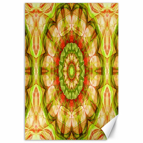 Red Green Apples Mandala Canvas 12  x 18  (Unframed) from ArtsNow.com 11.88 x17.36  Canvas - 1