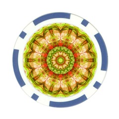 Red Green Apples Mandala Poker Chip from ArtsNow.com Front