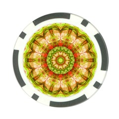 Red Green Apples Mandala Poker Chip from ArtsNow.com Back