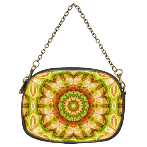 Red Green Apples Mandala Chain Purse (One Side) from ArtsNow.com Front