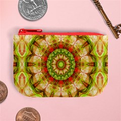 Red Green Apples Mandala Coin Change Purse from ArtsNow.com Front