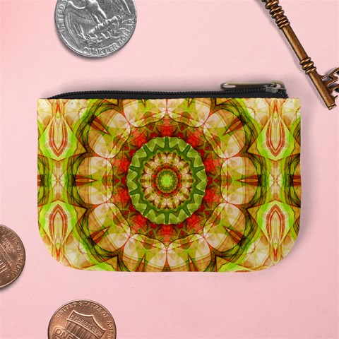 Red Green Apples Mandala Coin Change Purse from ArtsNow.com Back