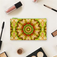 Red Green Apples Mandala Cosmetic Bag (Small) from ArtsNow.com Front