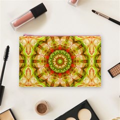 Red Green Apples Mandala Cosmetic Bag (Medium) from ArtsNow.com Front