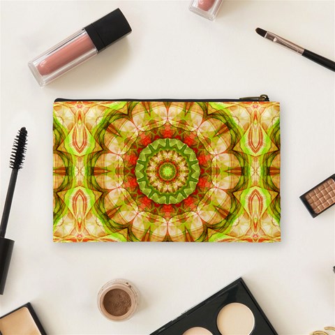 Red Green Apples Mandala Cosmetic Bag (Medium) from ArtsNow.com Back