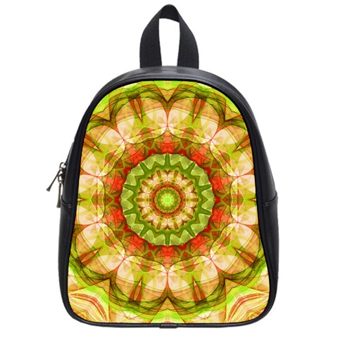 Red Green Apples Mandala School Bag (Small) from ArtsNow.com Front