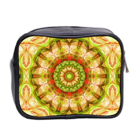 Red Green Apples Mandala Mini Travel Toiletry Bag (Two Sides) from ArtsNow.com Back