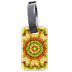 Red Green Apples Mandala Luggage Tag (Two Sides) from ArtsNow.com Front