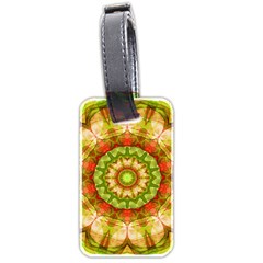 Red Green Apples Mandala Luggage Tag (Two Sides) from ArtsNow.com Back