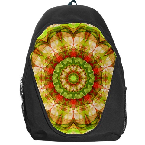 Red Green Apples Mandala Backpack Bag from ArtsNow.com Front