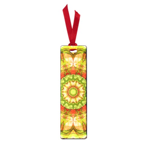 Red Green Apples Mandala Small Bookmark from ArtsNow.com Front