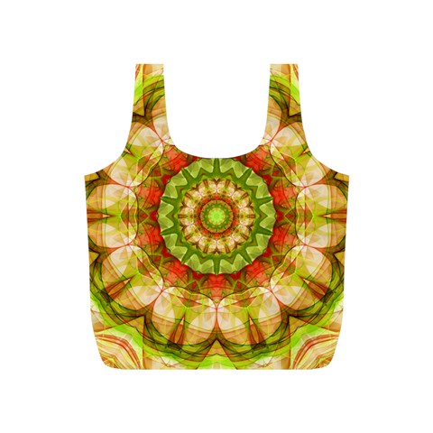 Red Green Apples Mandala Reusable Bag (S) from ArtsNow.com Back